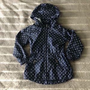 Girls Navy and White Fall/Spring coat